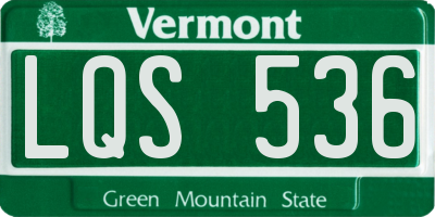 VT license plate LQS536
