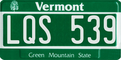 VT license plate LQS539