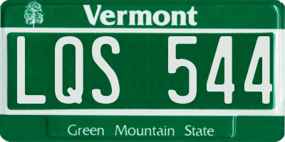 VT license plate LQS544