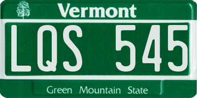 VT license plate LQS545