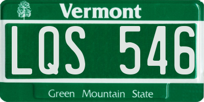 VT license plate LQS546