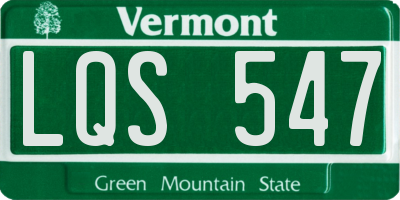 VT license plate LQS547