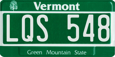 VT license plate LQS548