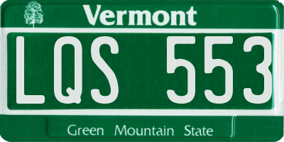 VT license plate LQS553