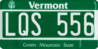 VT license plate LQS556