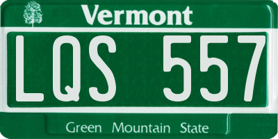VT license plate LQS557
