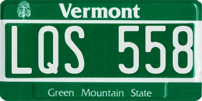 VT license plate LQS558
