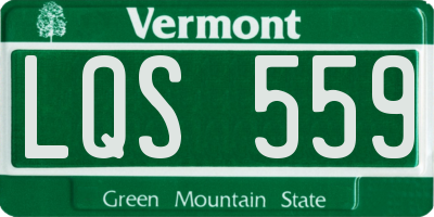 VT license plate LQS559