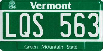 VT license plate LQS563