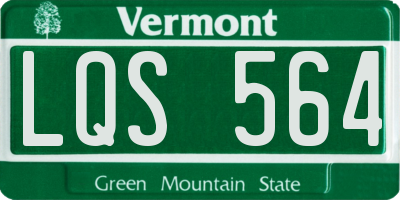 VT license plate LQS564
