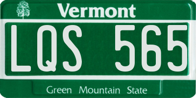 VT license plate LQS565