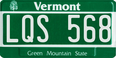 VT license plate LQS568
