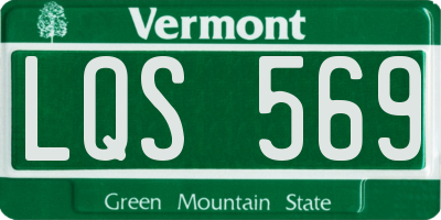 VT license plate LQS569
