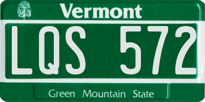 VT license plate LQS572
