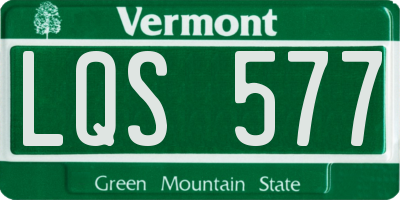 VT license plate LQS577