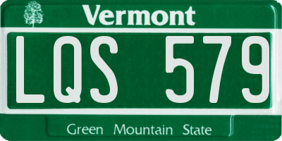 VT license plate LQS579