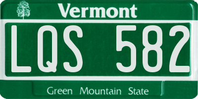 VT license plate LQS582