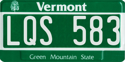 VT license plate LQS583