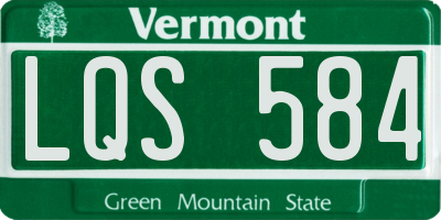 VT license plate LQS584