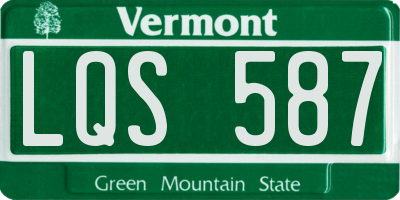 VT license plate LQS587