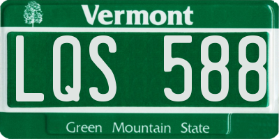 VT license plate LQS588