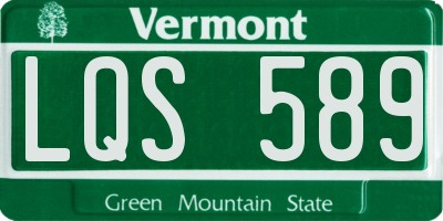 VT license plate LQS589