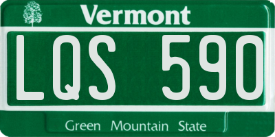 VT license plate LQS590