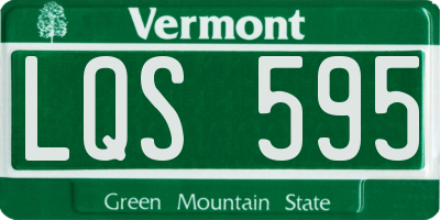 VT license plate LQS595