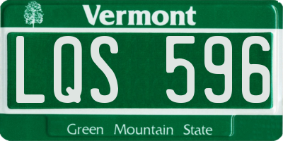 VT license plate LQS596