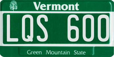 VT license plate LQS600