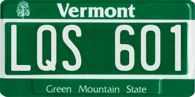 VT license plate LQS601