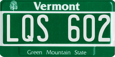 VT license plate LQS602
