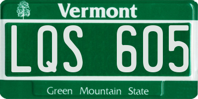 VT license plate LQS605