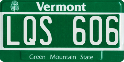 VT license plate LQS606