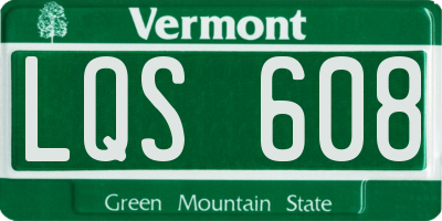 VT license plate LQS608