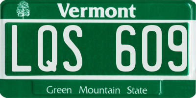 VT license plate LQS609