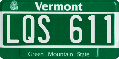VT license plate LQS611