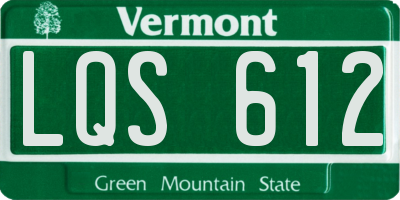 VT license plate LQS612