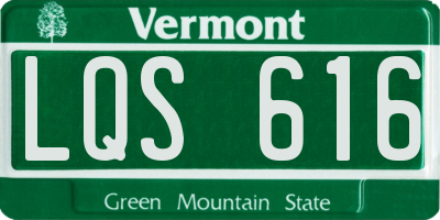 VT license plate LQS616
