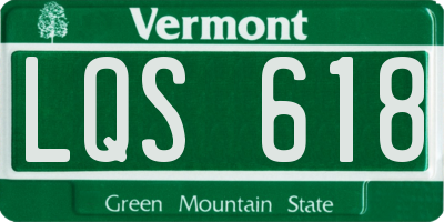 VT license plate LQS618