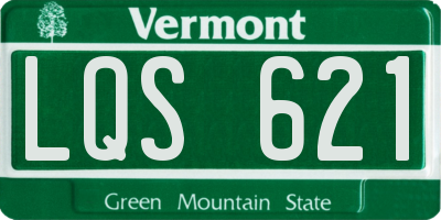 VT license plate LQS621