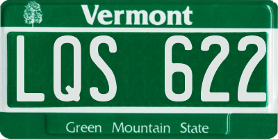 VT license plate LQS622