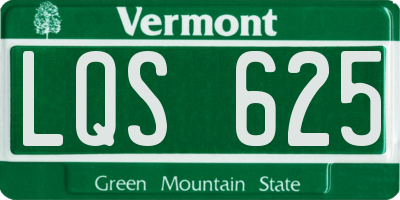 VT license plate LQS625