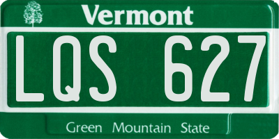 VT license plate LQS627
