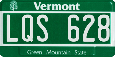 VT license plate LQS628
