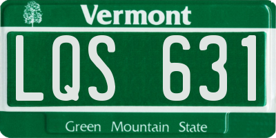 VT license plate LQS631