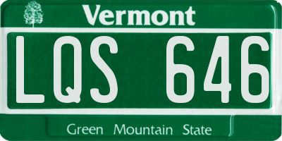 VT license plate LQS646