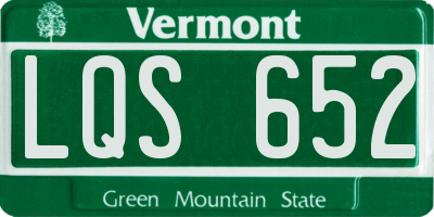 VT license plate LQS652