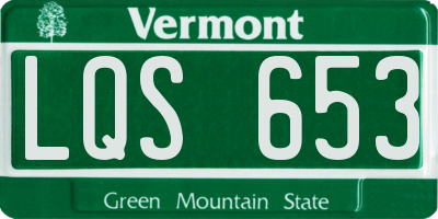 VT license plate LQS653