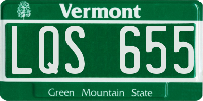 VT license plate LQS655